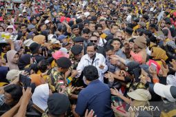 Lautan massa sambut Mahfud dan OSO pada rapat akbar Hanura di Tasikmalaya