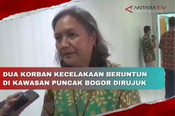 Dua korban kecelakaan beruntun di Puncak Bogor dirujuk