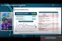 Ekonomi RI alami inflasi 0,04 persen pada Januari 2024