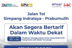 Jalan tol simpang Indralaya-Prabumulih segera bertarif