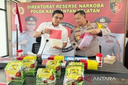 7 kg sabu-sabu dan 5.000 ekstasi jaringan Malaysia gagal beredar di Kalsel