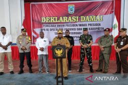 Gubernur Papua Barat bersama Forkopimda deklarasi pemilu damai