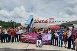 Pendaratan perdana Batik Air di Pangkalan Bun angkut 150 penumpang