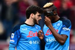 Liga Italia - Osimhen dan Kvaratskhelia bantu Napoli libas Sassuolo 6-1