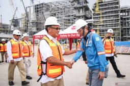 Menteri ESDM tinjau pembangunan smelter Freeport di Gresik