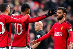 Dua gol penalti bawa Man United tekuk Everton