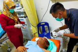 Dua motor tabrakan, satu korban luka personel Polres Simalungun