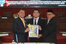 DPRD HSS gelar  paripurna penyampaian LKPj pj bupati tahun 2023