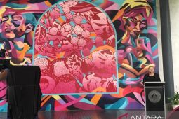 Lukisan mural "Together" peringati 75 tahun persahabatan Indonesia-Australia