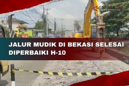 Jalur mudik di Bekasi selesai diperbaiki H-10 Lebaran