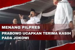 Menang Pilpres, Prabowo ucapkan terima kasih pada Jokowi