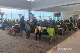 Pekerja IKN mudik melalui Bandara Sepinggan Balikpapan