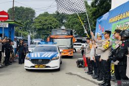 Polresta Bogor Kota lepas keberangkatan 120 warga mudik gratis
