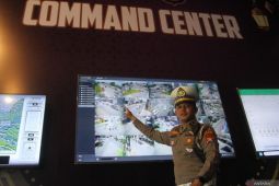 Pos komando pengamanan mudik di Malang