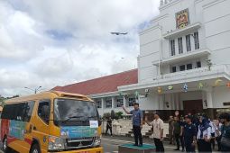 ARUS MUDIK - Arus lalu lintas jalur mudik di Banjarbaru ramai lancar