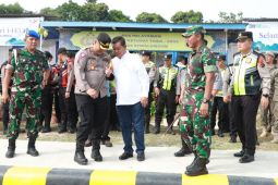 Kapolres Simalungun cek pos pengamanan Tol Sinaksak