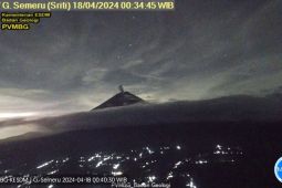 Getaran banjir lahar dingin Gunung Semeru tercatat hampir 5 jam