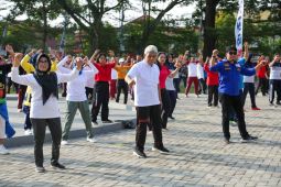 Senam kesehatan bersama di Hari Jadi ke -153 Kota Pematangsiantar