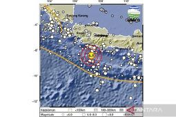 Gempa 6,5 magnitudo guncang perairan selatan Jawa Barat