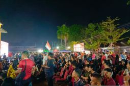 Semarak nobar Timnas Garuda di AFC 2024 di Polresta Pontianak