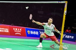 Piala Thomas - Jonatan Christie gandakan keunggulan Indonesia atas India di fase grup