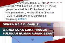Gempa M6.5 di Garut, Warga luka-luka hingga puluhan rumah rusak berat