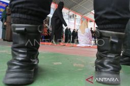 Pasutri penyedia rumah untuk mesum dicambuk 53 kali di Lapas Meulaboh