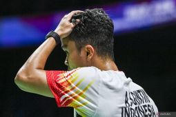 Pebulu tangkis Anthony Ginting tersingkir di babak awal Indonesia Open 2024