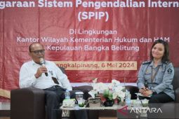 Kemenkumham Babel gelar sosialisasi penyelenggaraan SPIP tingkatkan nilai maturitas