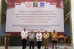 Kakanwil Kemenkumham Babel hadiri internalisasi Nilai Pancasila dalam pembentukan peraturan perundang-undangan