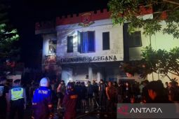 Gedung Satgegana Satbrimob  Polda Kaltim terbakar