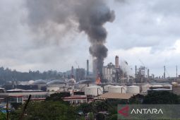 Kilang Pertamina Indonesia unit Balikpapan terbakar