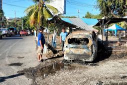 Polisi selidiki kendaraan angkut BBM subsidi terbakar dan menabrak pospol