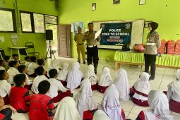 Satlantas Polres Balangan edukasi pelajar terkait keamanan berlalu lintas