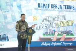 Menteri AHY optimis sisa pendaftaran 7 juta bidang tanah tercapai pada 2024