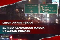 Libur akhir pekan, 21 ribu kendaraan masuk kawasan Puncak