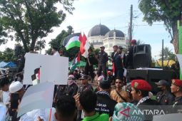 Ribuan warga Sumut gelar aksi kecam serangan Israel  ke Palestina