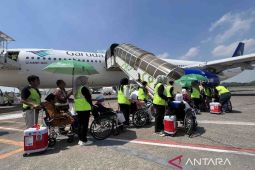 Ketepatan waktu penerbangan haji fase pertama 86,99 persen