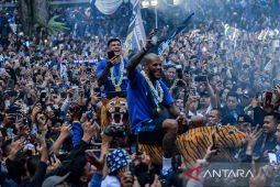 Perayaan kemenangan Persib di Bandung