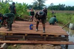 Kodim dan Pemda Kukar  kolaborasi bangun jembatan akses pertanian