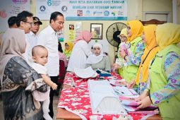 Presiden Jokowi tinjau Gerakan Intervensi Serentak Cegah Stunting di Bogor