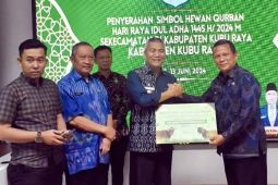 Kubu Raya salurkan 10 ekor sapi kurban untuk kaum dhuafa