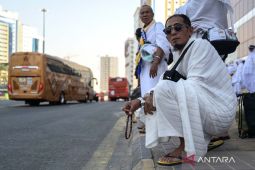 Jamaah calon haji Indonesia diberangkatkan ke Arafah untuk wukuf