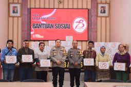 Penarik becak dan warga kurang mampu peroleh bantuan dari Polres Humbahas, ini bantuannya