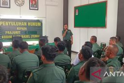 Kumrem Garuda Jaya berikan penyuluhan hukum terkait judi online di Kodim Bangka Selatan
