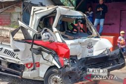 Polisi periksa sopir bak terbuka penyebab tabrakan beruntun di Lingkar Timur Cianjur