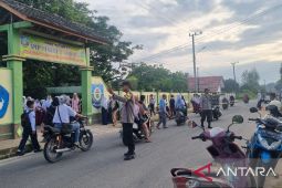 Polres Bangka Selatan gelar "Strong Point" ciptakan tertib berlalu lintas