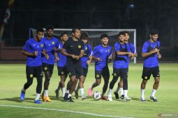 Latihan Timnas Malaysia U-19 jelang semifinal lawan Indonesia