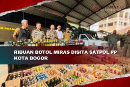 Ribuan botol miras dirazia Satpol PP Kota Bogor