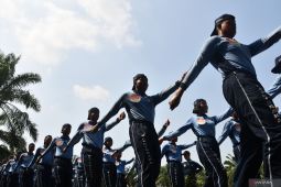 Latihan Paskibra di Madiun